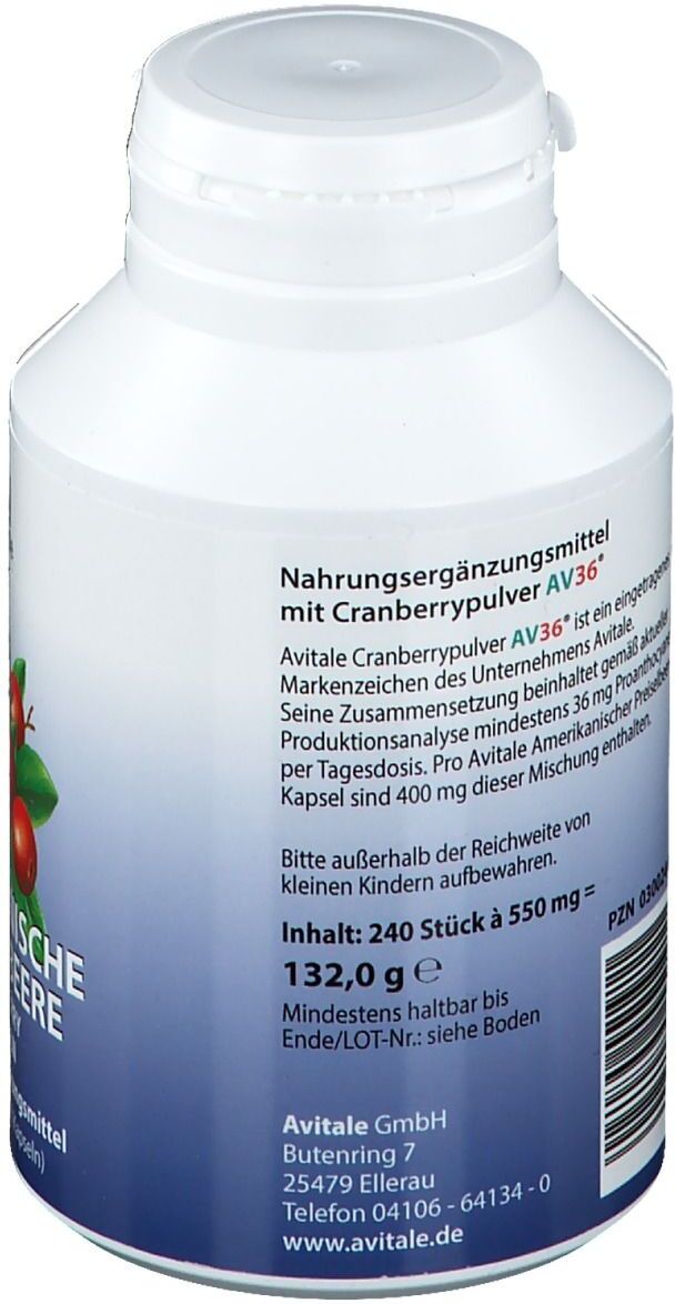 Avitale Preiselbeere amerikanisch 400 mg Kapseln 240 St
