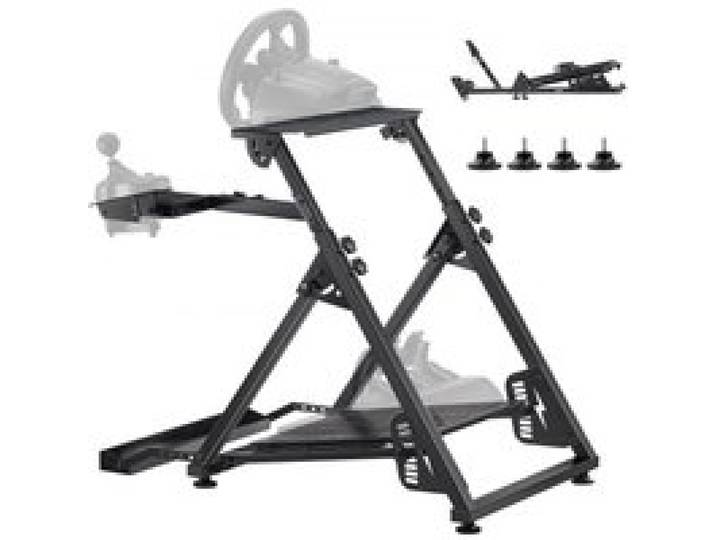 VEVOR Lendradständer, verstellbarer & faltbarer Simulatorständer für Logitech G923 G920 G29 G27, Thrustmaster T300RS TX F458 T500RS T3PA-PRO (F1/GT) Gaming-Cockpit, Pedalsimulator nicht enthalten