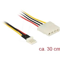 DELOCK 85457 - Floppy 4 Pin Stecker > Molex 4 Pin Buchse 30 cm