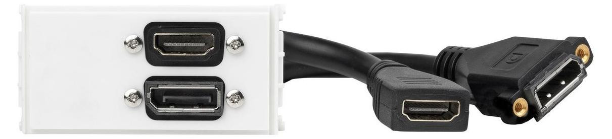 VivoLink WI221267 HDMI + DisplayPort Adapter, Wit, B/D/H: 160 x 131 x 35 mm