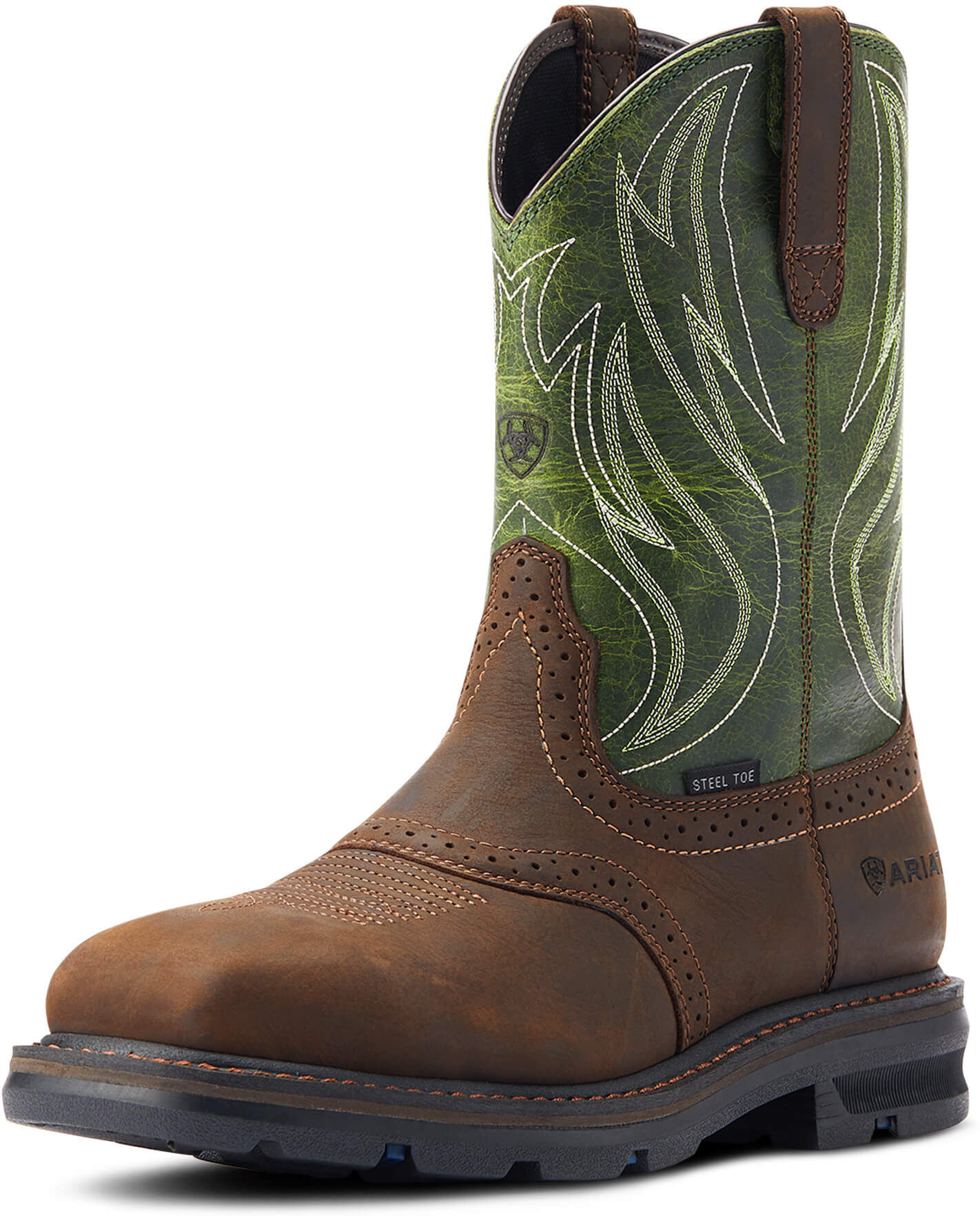 Men's Sierra Shock Shield Steel Toe Work Boots in Dark Brown, Size: 11.5 D / Medium by Ariat