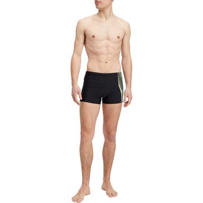 Badehose MCKINLEY "HE.-BADEHOSE NORM TRUNKS M", Herren, Gr. 9, N-Gr, schwarz (schwarz, grün lime), Web, Polyamid, unifarben, Badehosen Badehose, unifarbenes Design, aus Polyamid und Elasthan, elastisches Material