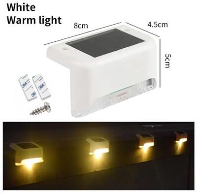 Uplift Picks Solar Deck Step Lights Brighten Stairs Fences Patios And Pathways Safely white warm Light 6 Pcs