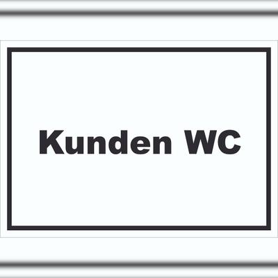 HB-Druck Kunden WC Schild mit Text Toilette waagerecht A3 (297x420mm)
