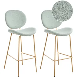 BARHOCKER 2er-Set Hellbraun/Hellgrün Luana