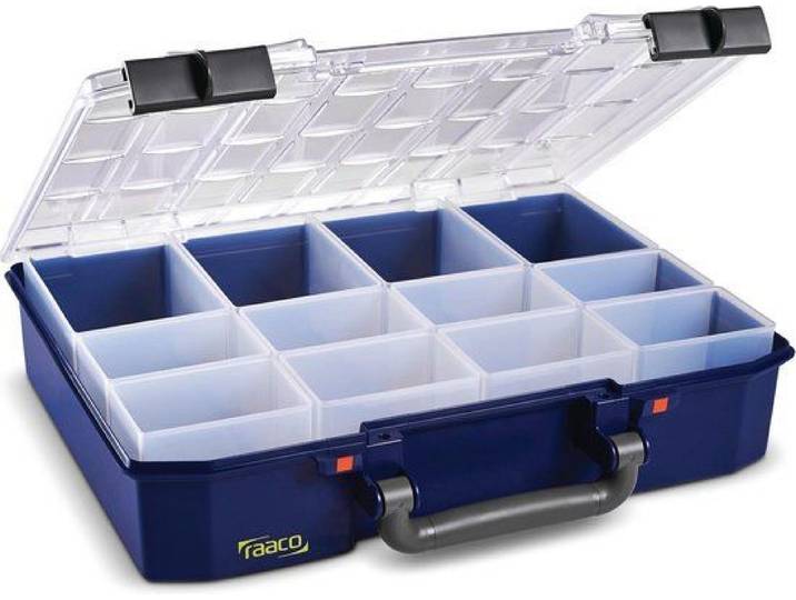 Raaco CarryLite 80 - Assortimentsdoos - 12 Inzetbakjes - 278 x 337 x 79 mm - 144551