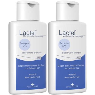 Lactel Nr.3 Shampoo gegen stark fetten.Kopfhaut 2x 2x200 ml