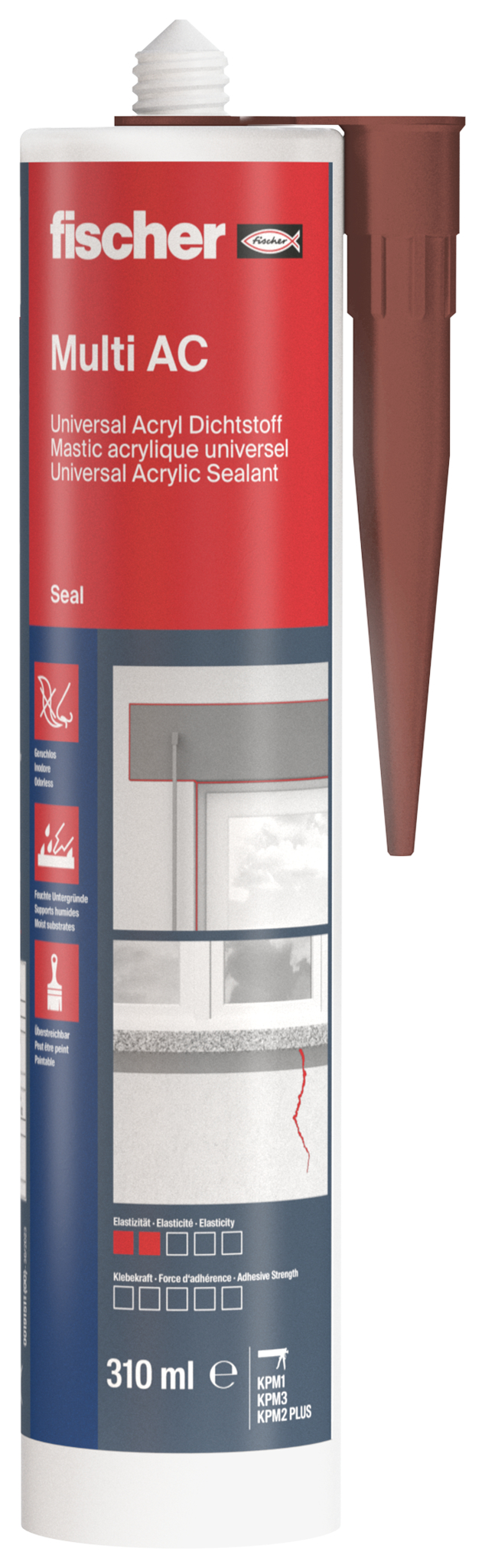 fischer Deutschland Vertriebs GmbH fischer Acryldichtstoff Multi AC braun 310 ml 053112