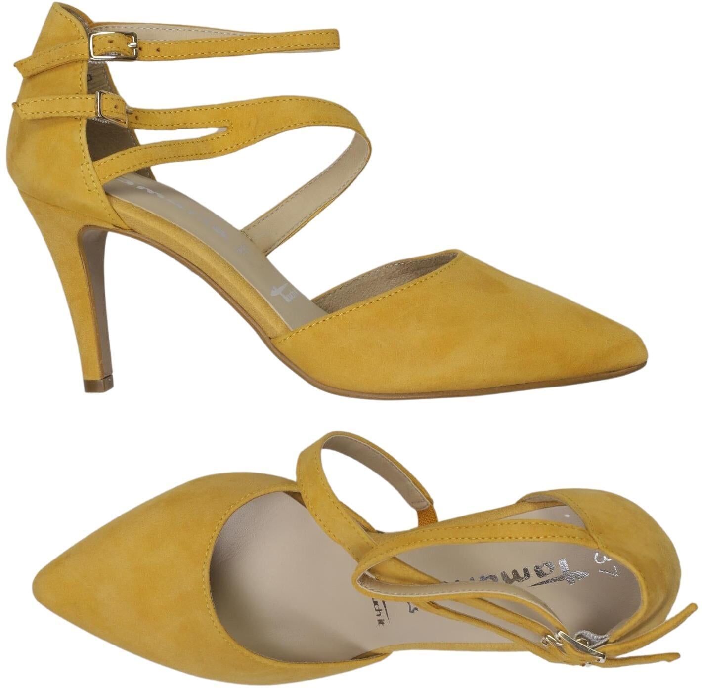 Tamaris Damen Pumps, Gelb, Gr. EU 37, Leder - Second Hand