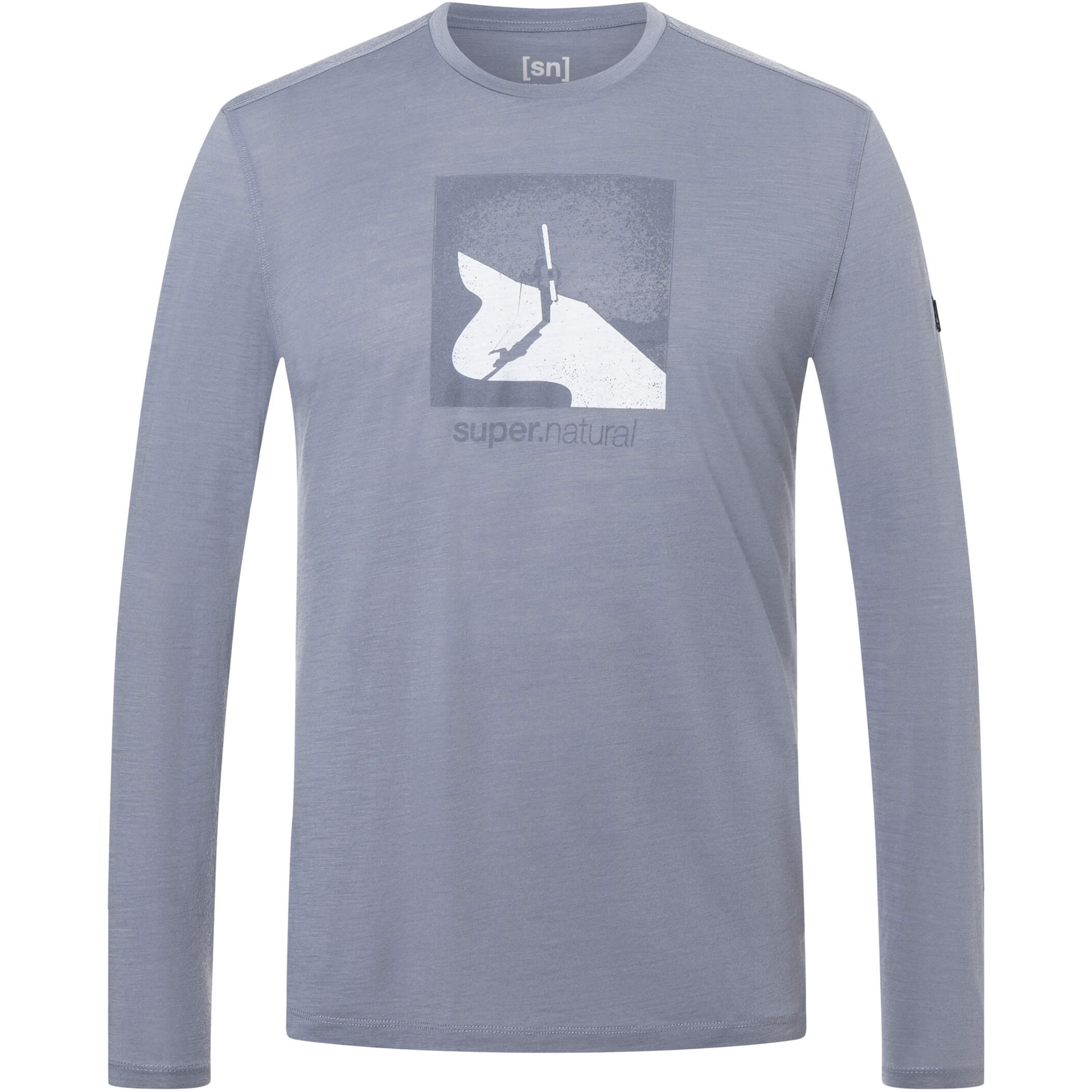 Super.Natural Almost Done Herren Longsleeves blau Größe M Trekking Hautfreundlich Merinowolle