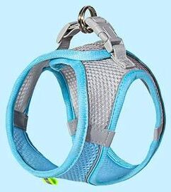 Uplift Essentials Breathable Air Mesh Reflective Harness & Leash Set blue s