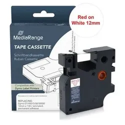 MediaRange Schriftbandka. Dymo D1/45015/S0720550 12mmx7m rot