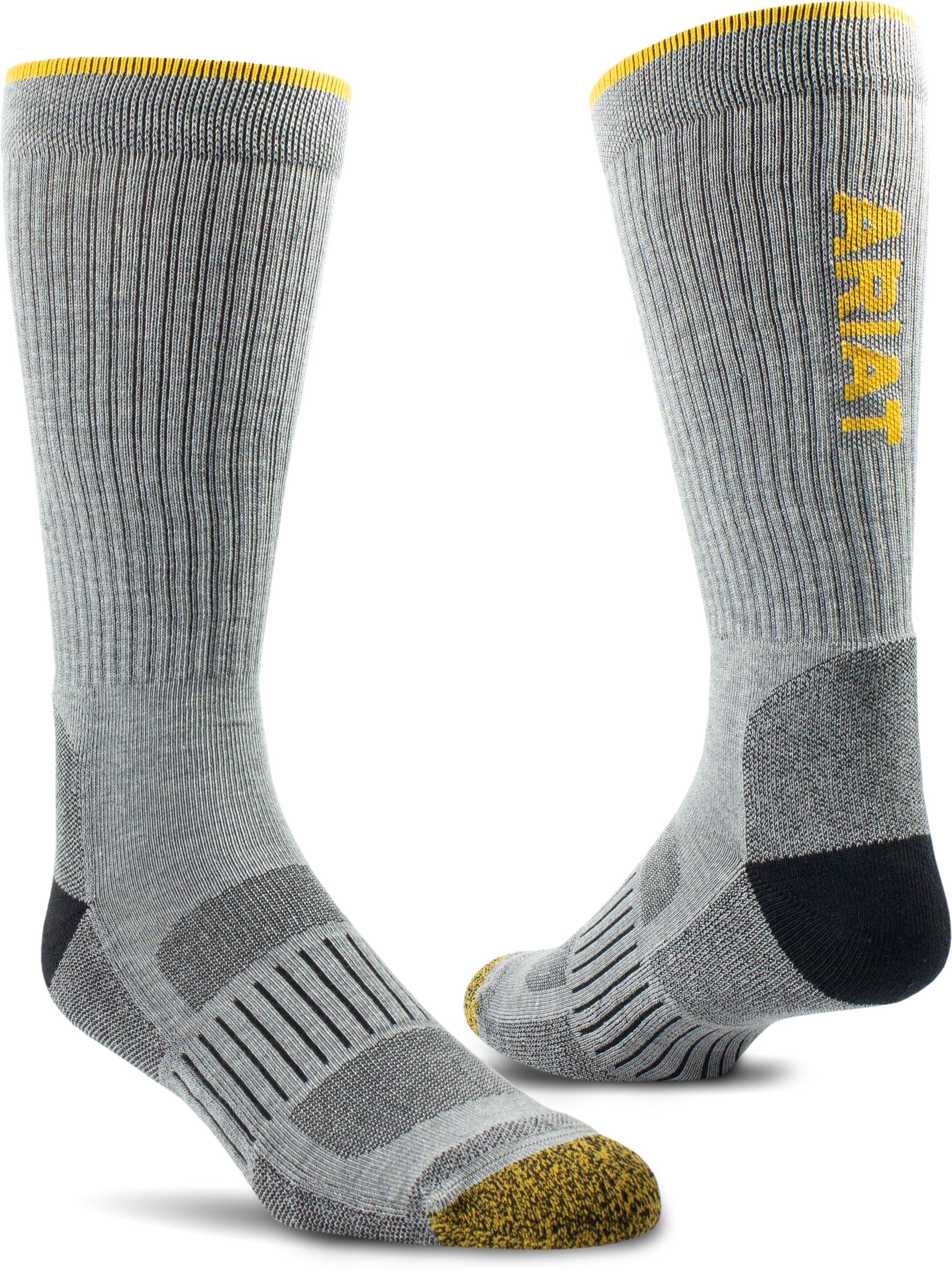 High Performance Tek Work Socks 2 Pair Pack in Grey, Size: XL Regular by Ariat