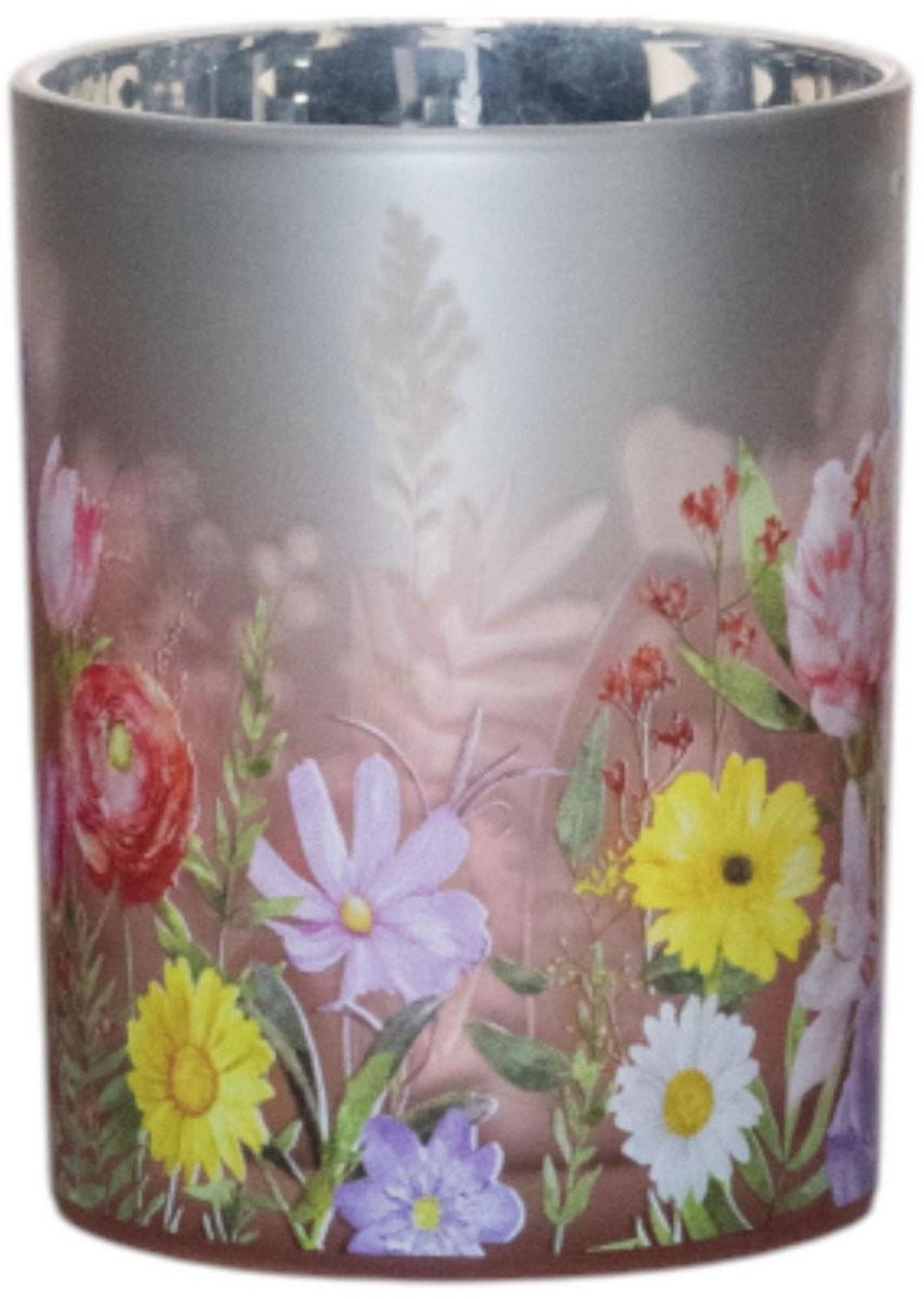 Ottosimon theelichthouder bloemen boeket large 18 cm