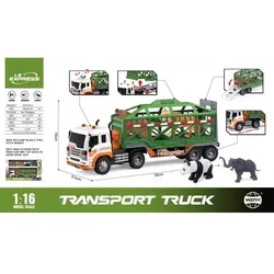 Tiertransporter-Anhänger mit Tierfiguren und Sound, Maßstab 1:16