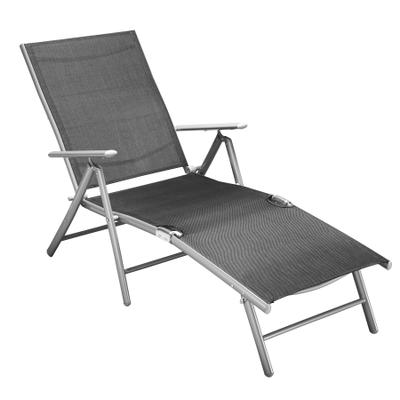 Gartenliege MERXX, schwarz, Obermaterial: 100% Polyester, Gartenliegen, Gartenliege, Alu/Textil, klappbar