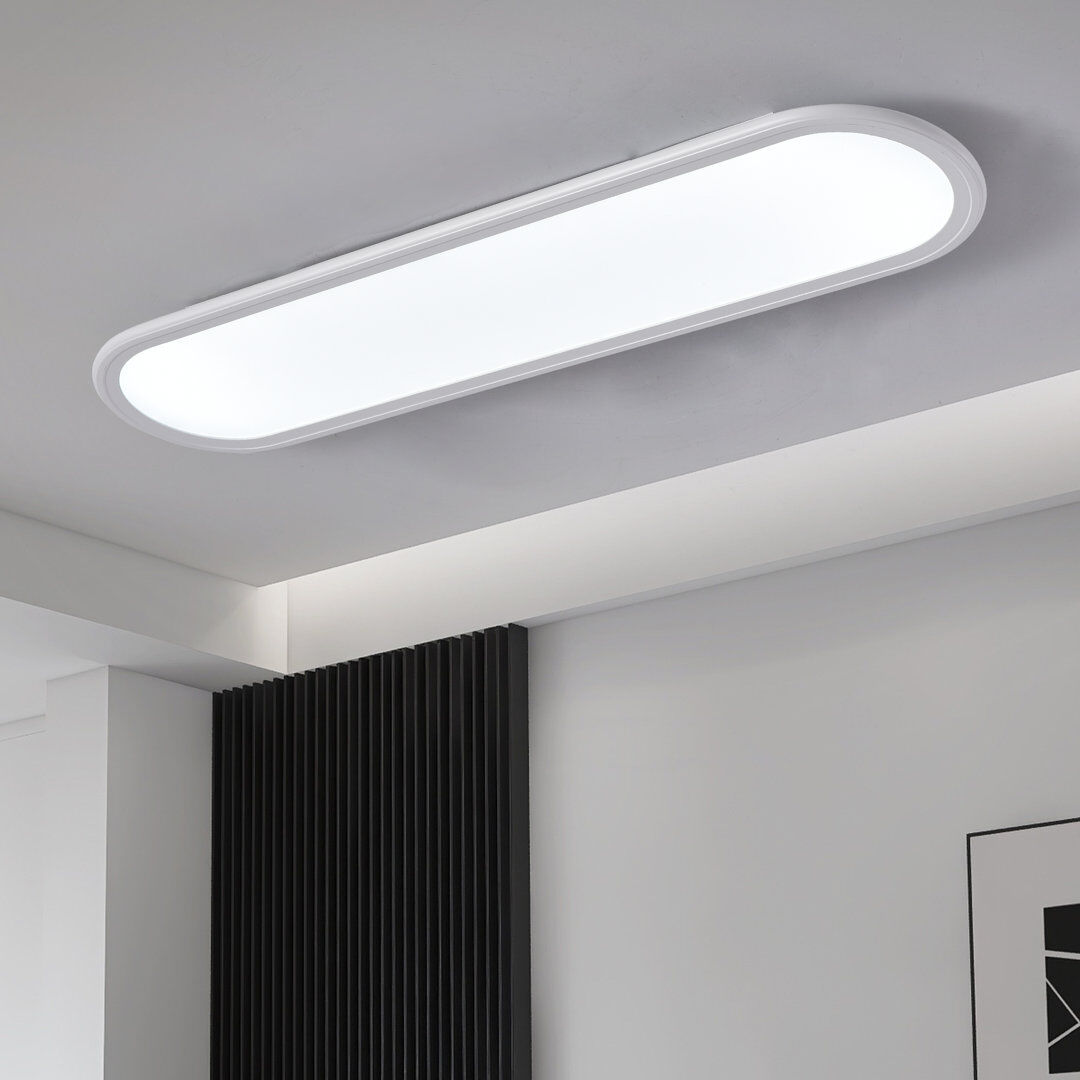 Blue Elephant Gracious 1 - Light 70cm Simple Rectangle Acrylic LED Flush Mount White 1.5cm H X 70cm W X 15cm D