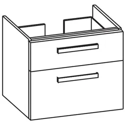 Artiqua 415 Waschtischunterschrank für Talux 814671 Anthrazit Glanz, 415-WU2L-L32-7065-51 415-WU2L-L32-7065-51
