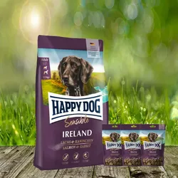 Happy Dog Supreme Ireland 12,5 kg + 3 x 100 g. Happy Dog Soft Snack Ireland geschenkt