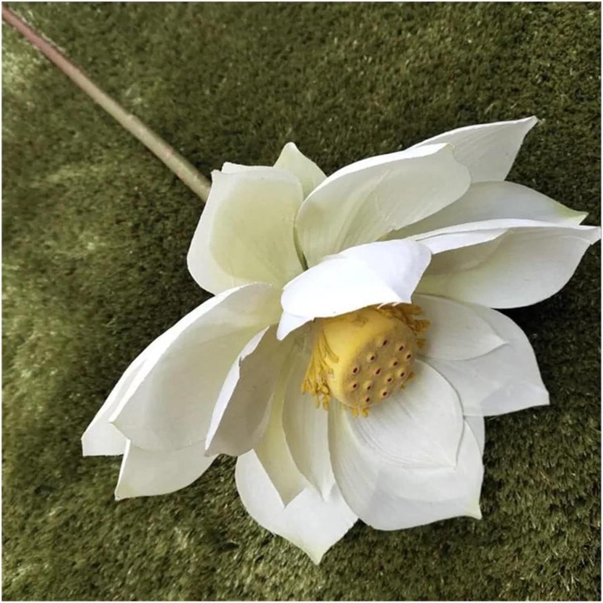 Set van 4 kunstmatige lotusbloemen voor vijverdecoratie - Groen