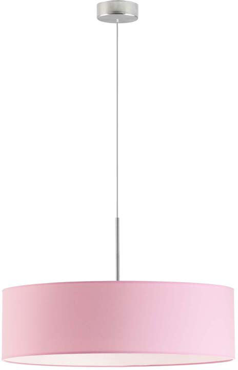 17 Stories Aubrionna 4 - Light Drum Pendant Brushed Steel/Light Pink