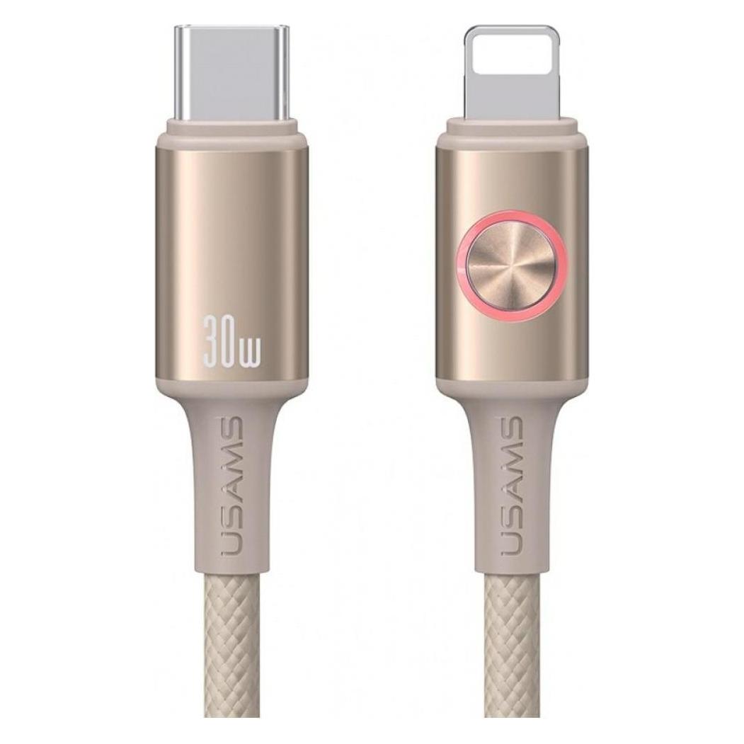 Usams Kabel Huan Series SJ753 30W USB-C do Lightning 1,2 m tytanowy (1.20 m, 30 W) (SJ753USB02)
