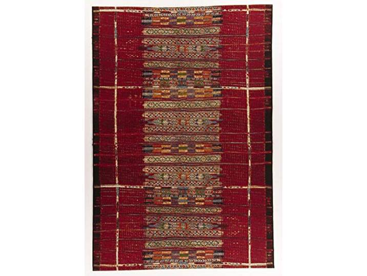 Gino Falcone THEKO Indoor/Outdoor Teppich Aurora Muster maschinell gewebt Farbe: Rot 80 x 165 cm