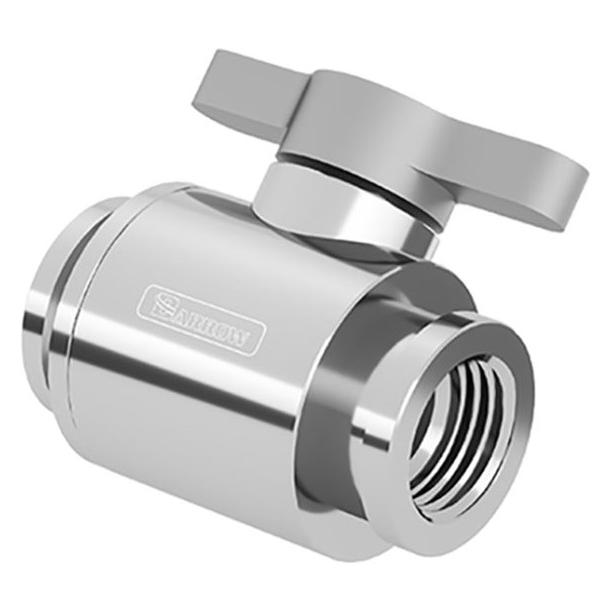 Barrow Ball Valve (10mm) G1/4 Zoll Kugelhahn, silber - silber (TLQFS-V1 s s)