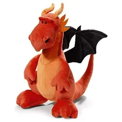 NICI Drache sitzend, circa 160 cm, rot/schwarz