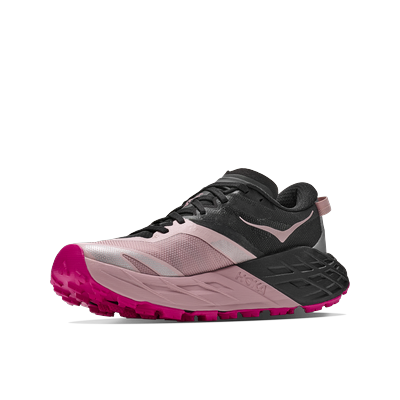 Trailrunningschuh HOKA ONE ONE "Speedgoat 7", Damen, Gr. 39, rosa (schwarz, pink opal), Synthetik, Textil, Schuhe, Trailrunningschuh, atmungsaktives Obermaterial, normale Dämpfung