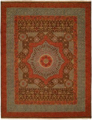 KALATY Traditional Multi-Colored Flatweave Wool Area Rug