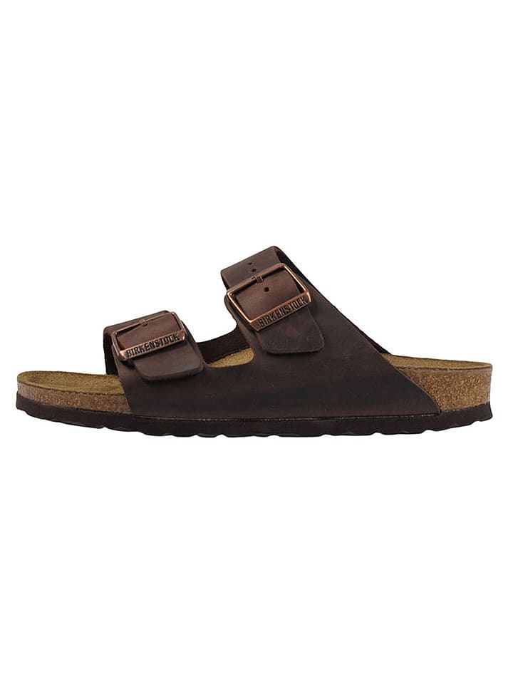Birkenstock Leder-Pantoletten "Arizona" in Braun - Weite S - 36
