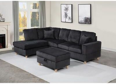 "Best Quality Furniture 3-Piece Sectional - 7'9"" x 10'6"""