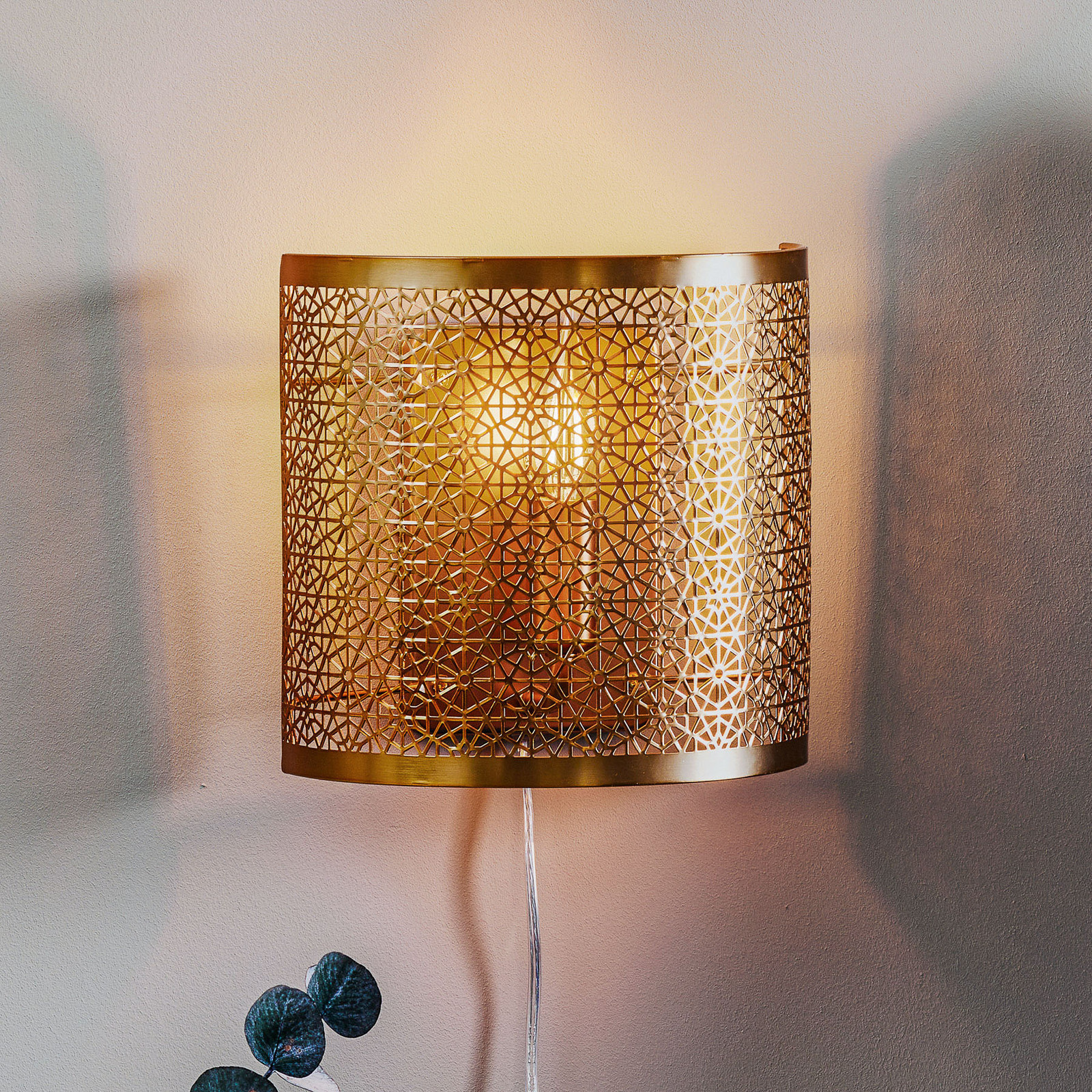 By Rydéns Hermine wandlamp goud/messing metaal
