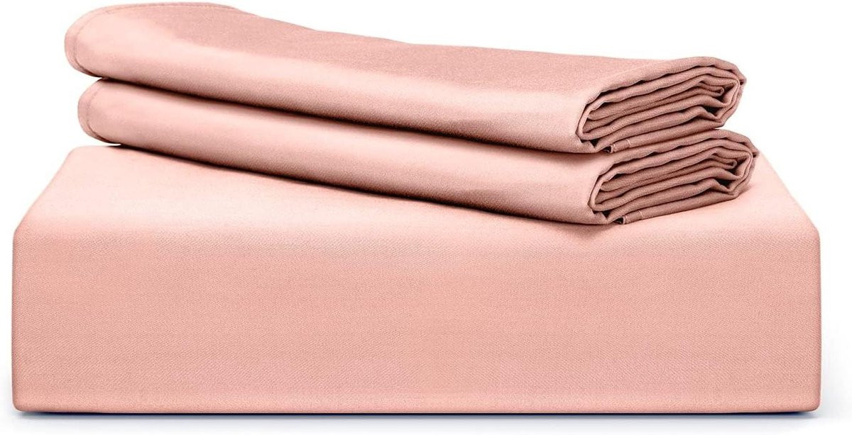 Luxe Bamboe Dekbedovertrekset voor Volwassenen - Queen Size - 100% Biologisch Bamboe - Bleke Blos