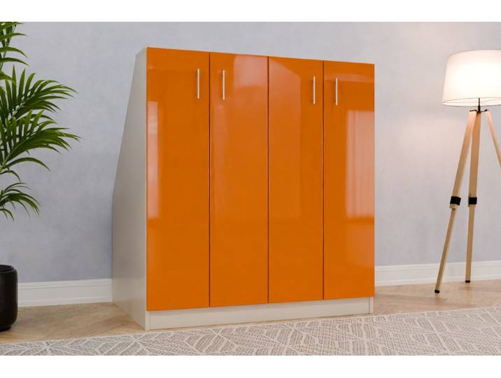 Schrank nach Maß - RAL 2000 Gelborange - 120x111x82cm - Individuell konfigurieren