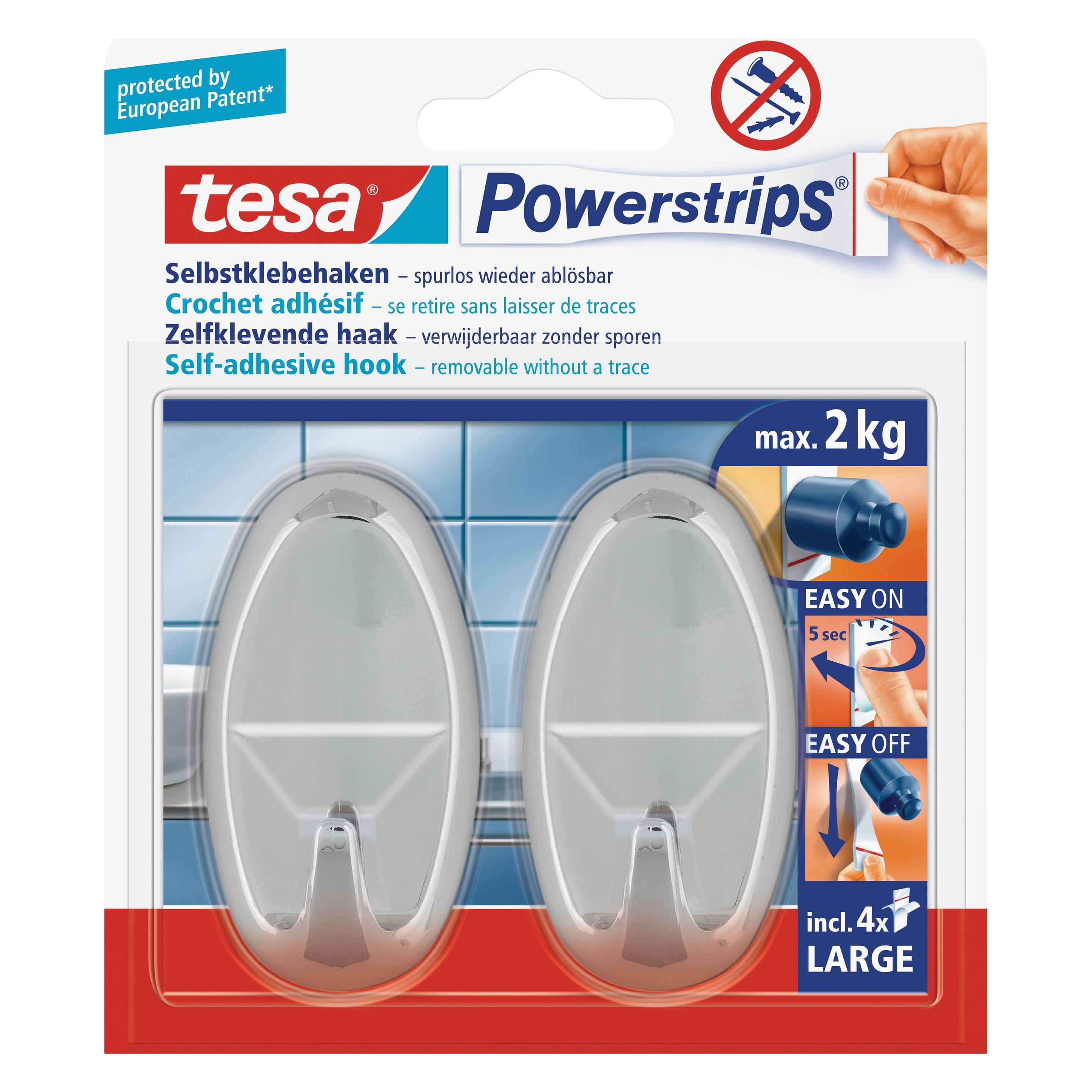 tesa Powerstrips Haken LARGE oval (58050-00012-20)