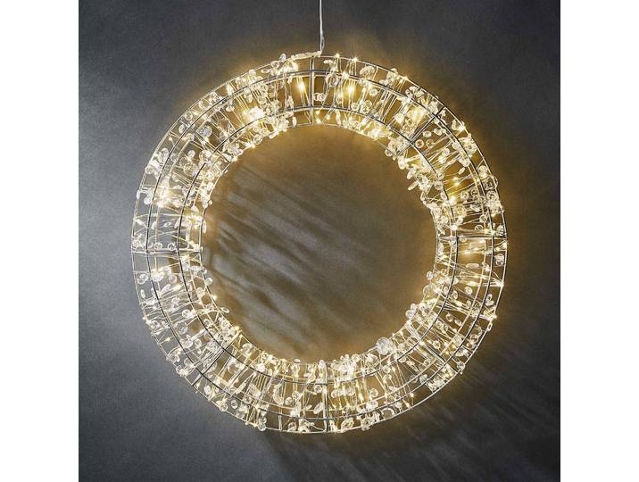 home24 Lichtkrans 8 x 45 x 45cm zilver/zilver