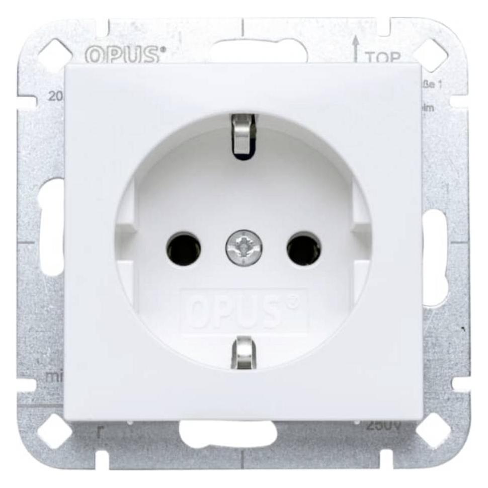 Opus Einsatz Steckdose, Schutzkontakt-Steckdose 55 Polarweiss 512.200.37 1 (512.200.37)