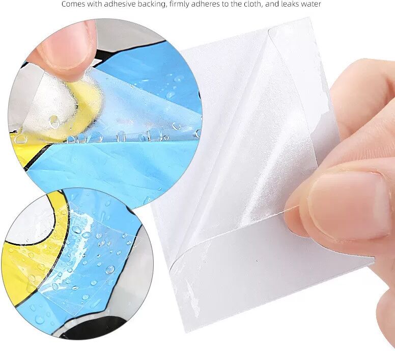 INF Patch de réparation transparent 208TPU 10 cm x 10 cm (10 pièces)