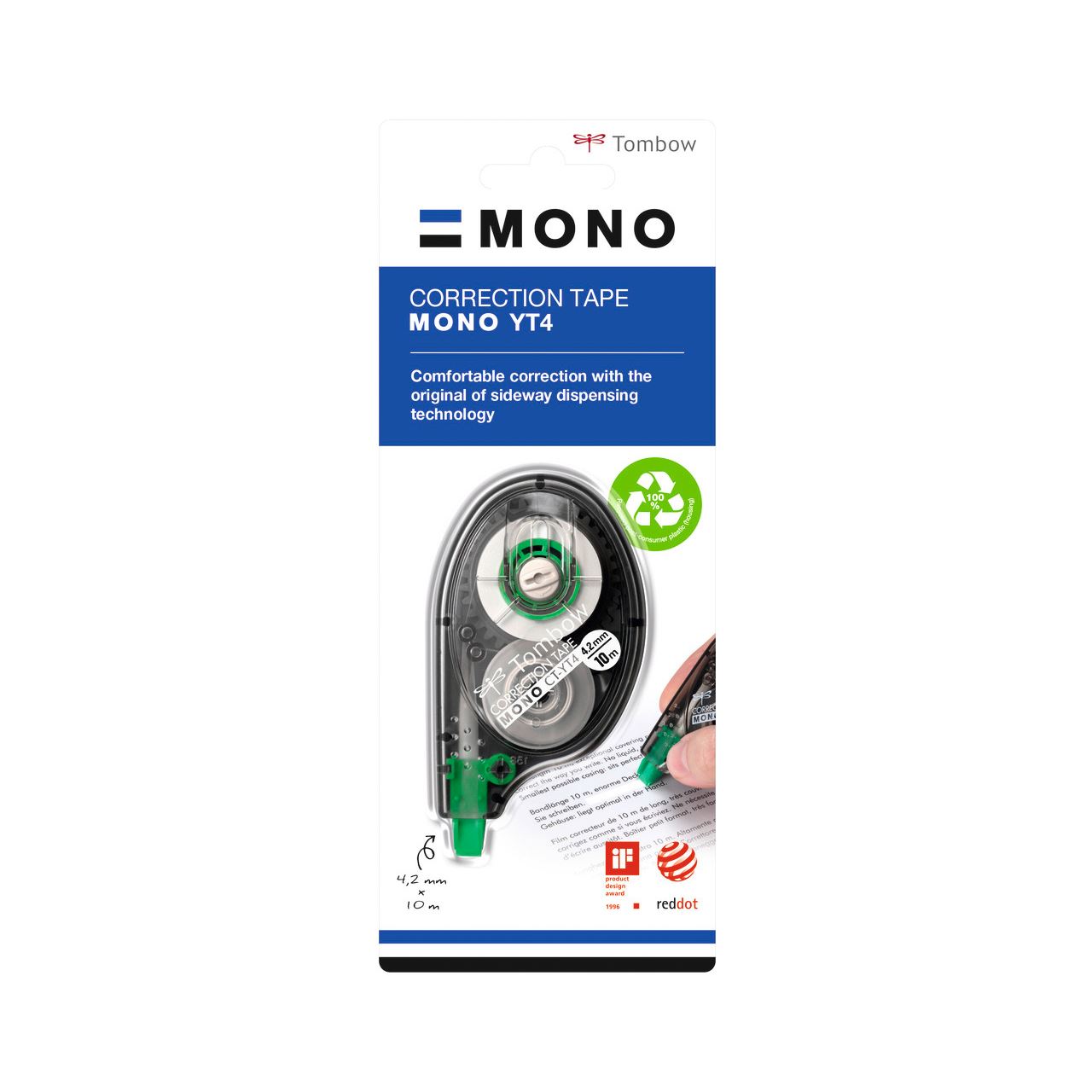 TOMBOW Korrekturroller "MONO CT-YT4", 4,2 mm x 10 m