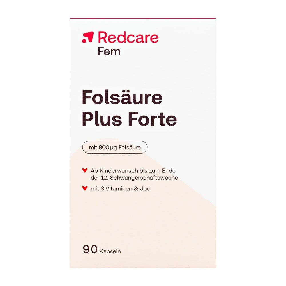 Folsäure Plus Forte RedCare Kapseln 90 St