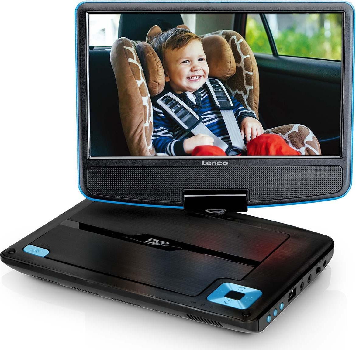 Lenco Draagbare DVD-speler DVP-910 met USB-aansluiting, 9 inch, blauw/zwart