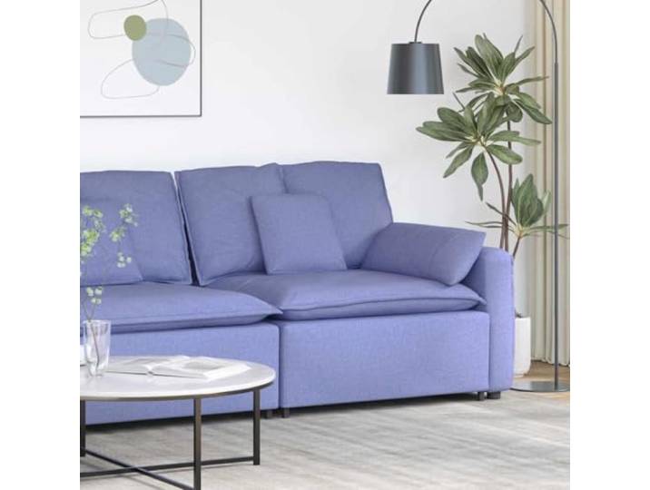 KFPOERTFGD Modulares Sofa Endmodul mit Armlehne Jeansblau 100 cm Sitzbreite Polstersofa für Wohnzimmer erweiterbar