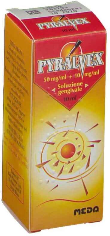 Viatris Healthcare Pyralvex 50mg/ml + 10mg/ml soluzione gengivale 10ml