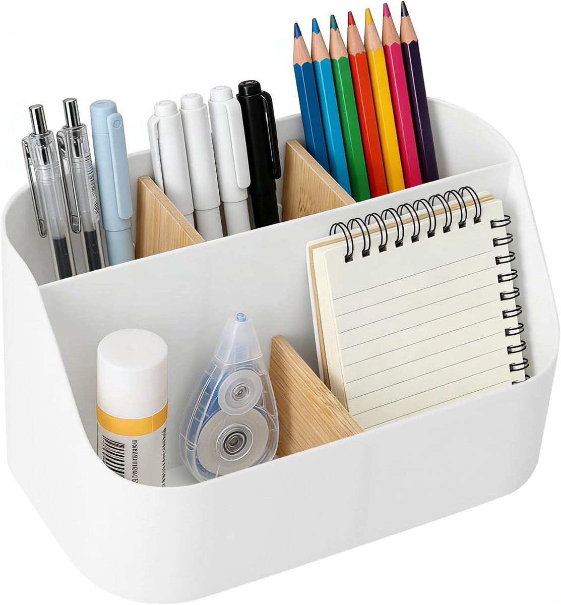 Flexibele en verstelbare bureau organizer met 2-5 compartimenten voor kantoor, thuiswerk en cosmeticaopslag