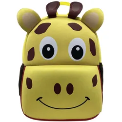 DONAU Kindergartenrucksack Giraffe Kunstfaser gelb