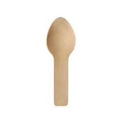 PAPSTAR 100 Fingerfood - Löffel, Holz "pure" 7,6 cm