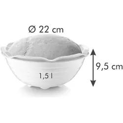 Tescoma Gärkörbchen mit Schale für hausgemachtes Brot TESCOMA DELLA CASA, Backutensilien, Weiss