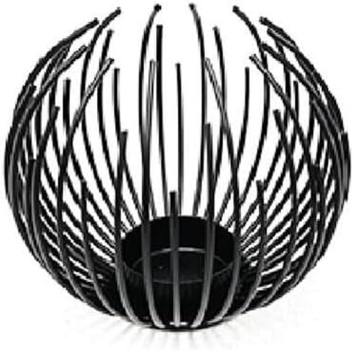 Zwarte metalen geometrische kandelaar voor decoratie